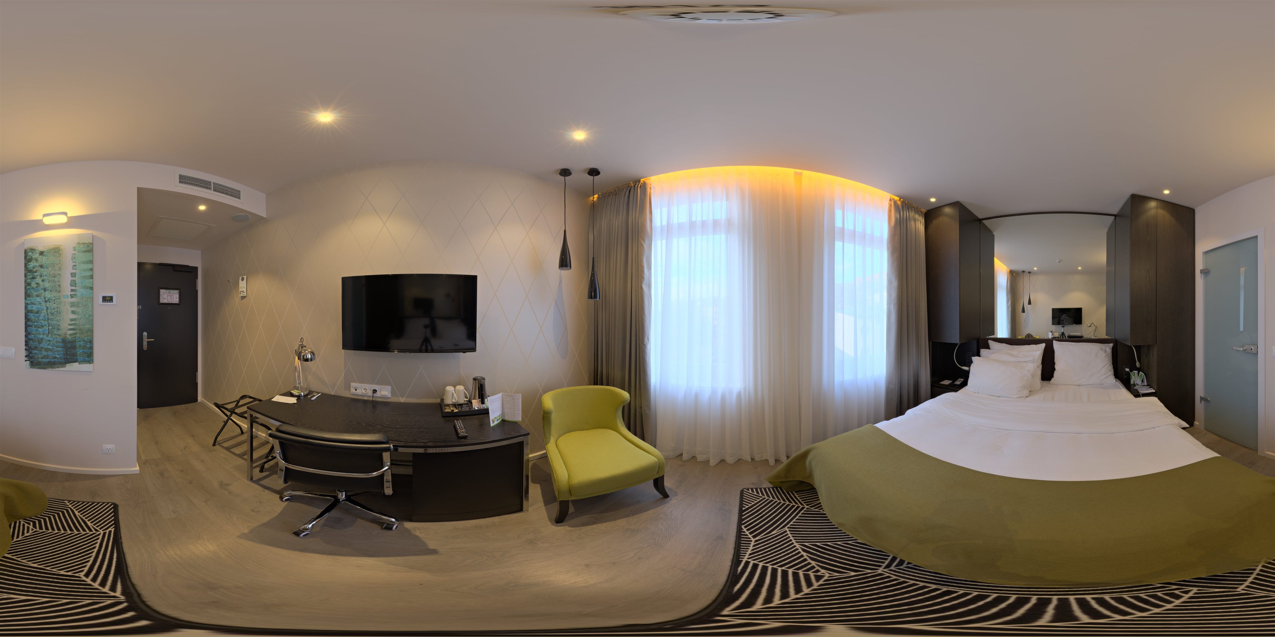 360° çekilmiş otel odası
